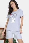 Zivame Knit Cotton Short Set - Grey Mel — thumbnail 2